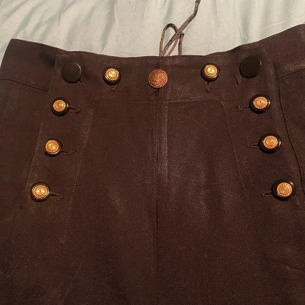 Vintage sailor pants. Blue black crêpe machine.⚓️tie up back  very unique. - Picture 3 of 11